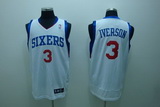 NBA Philadelphia 76ers 3 Iverson white Adidas Jerseys